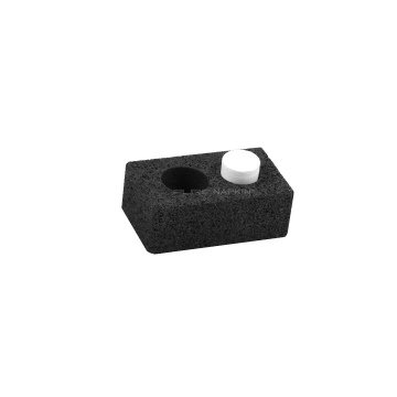 Black Lava Stone Cube - One